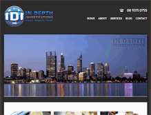Tablet Screenshot of indepthinvestigations.com.au
